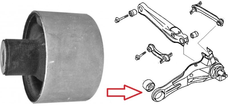 Silentblock rear axle 00742805