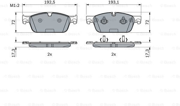 Brake Pad Set, disc brake 0986494962 - image 6