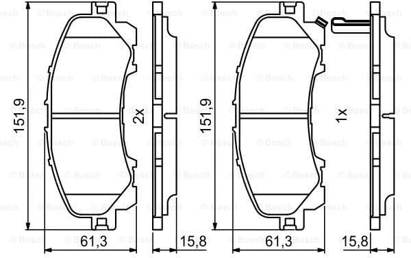 Brake Pad Set, disc brake 0986494821 - image 7
