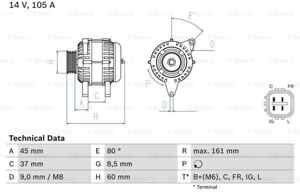 Alternator 0986082410