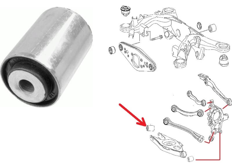 Silentblock rear axle 22402 01