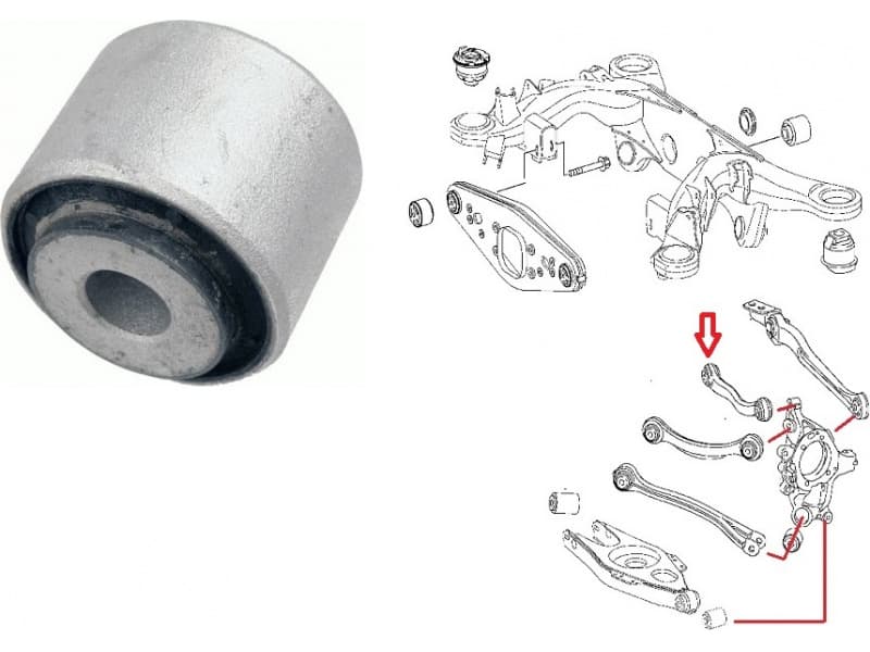 Silentblock rear axle 29726 01