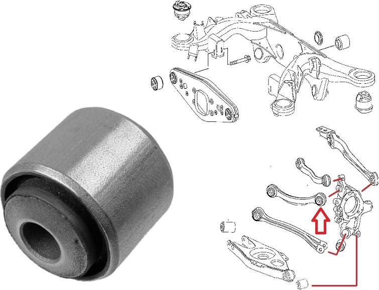 Silentblock rear axle 29727 01