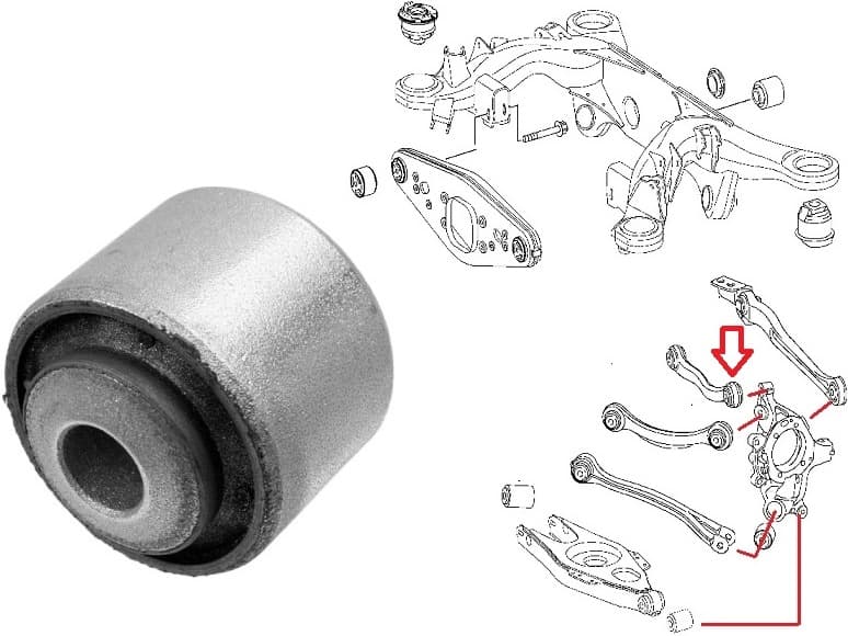 Silentblock rear axle 29750 01