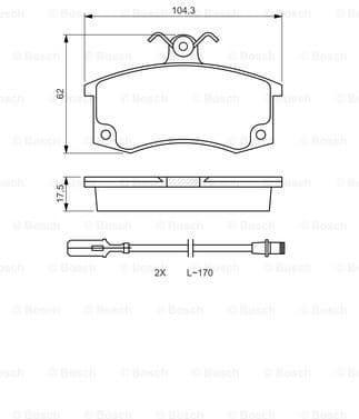Brake Pad Set, disc brake 0986494533 - image 7