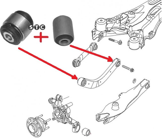 Silentblock rear axle T404965