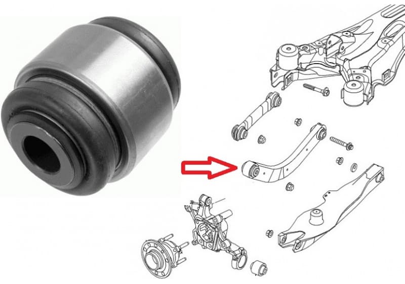 Silentblock rear axle 33907 01