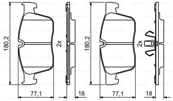 Brake Pad Set, disc brake 0986494829 - image 7