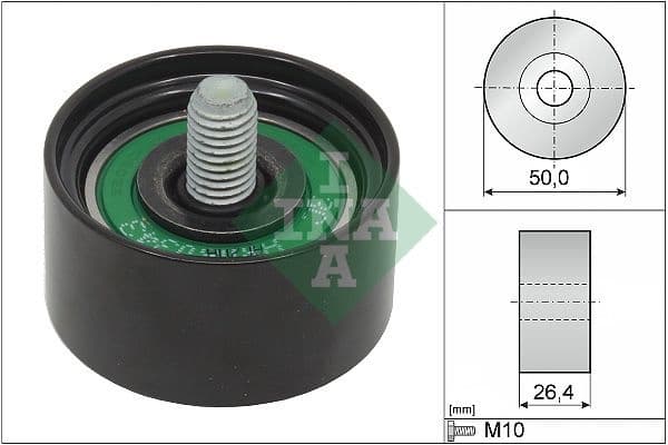 Deflection/Guide Pulley, V-ribbed belt 532087510