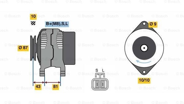 Alternator 0986080430