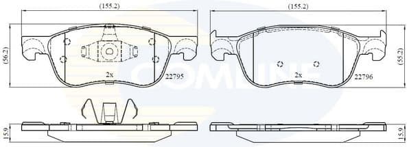 Brake Pad Set, disc brake CBP02368