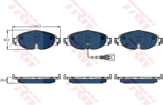 Brake Pad Set, disc brake ELECTRIC BLUE GDB1956BTE