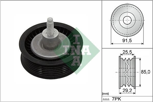 Deflection/Guide Pulley, V-ribbed belt 532090910