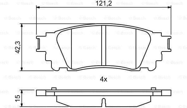 Brake Pad Set, disc brake 0986494822 - image 3
