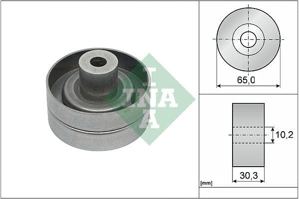 Deflection/Guide Pulley, V-ribbed belt 532091010