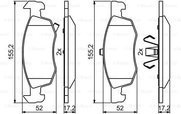 Brake Pad Set, disc brake 0986494824