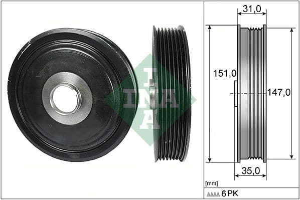Belt Pulley, crankshaft 544011010