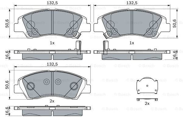 Brake Pad Set, disc brake 0986494760