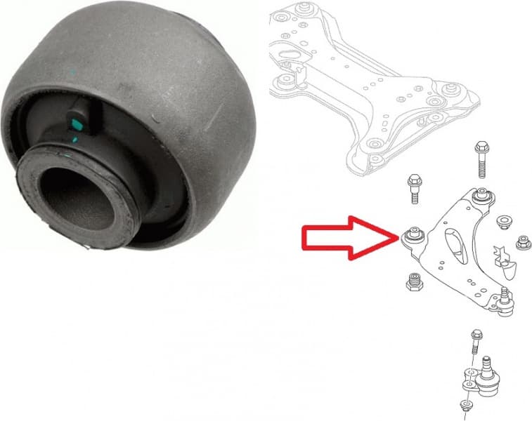 Silentblock front axle 26939 01