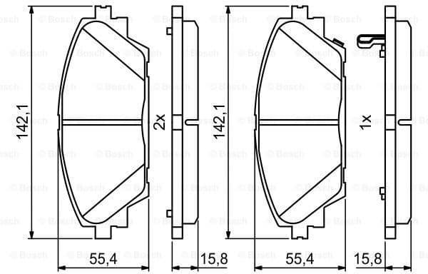 Brake Pad Set, disc brake 0986494804 - image 7