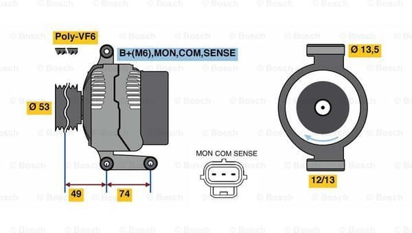 Alternator 0986049520