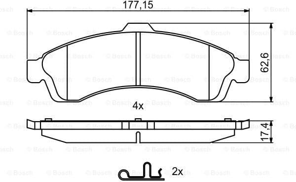 Brake Pad Set, disc brake 0986494854