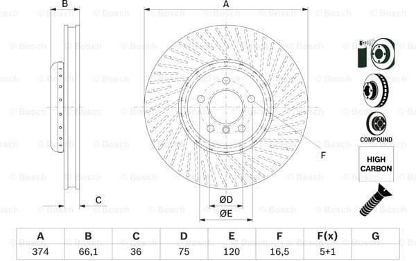 Brake Disc 0986479E27 - image 5