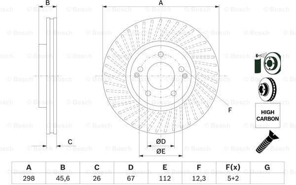 Brake Disc 0986479E36 - image 5