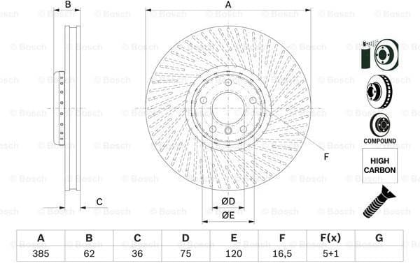 Brake Disc 0986479E25