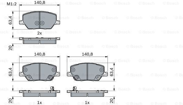 Brake Pad Set, disc brake 0986494941