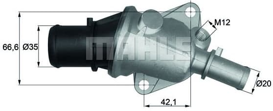 Thermostat, coolant BEHR TI10588