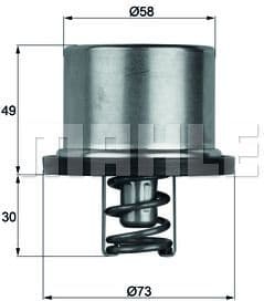 Thermostat, coolant BEHR THD179