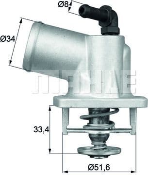 Thermostat, coolant BEHR TI5492D