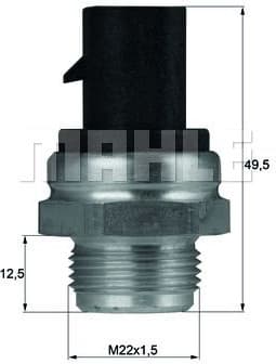 Temperature Switch, radiator fan BEHR TSW12D