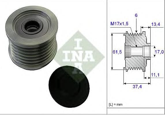 Freewheel clutch alternator 535002310