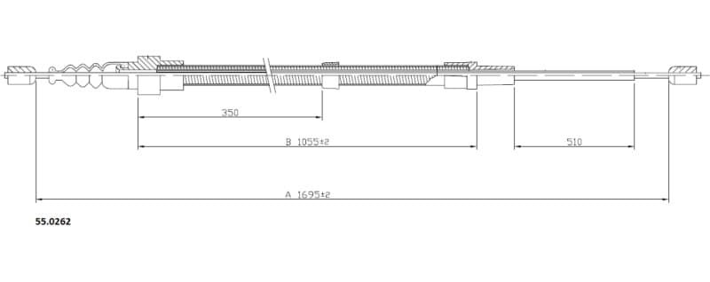 Cable handbrake 55.0262