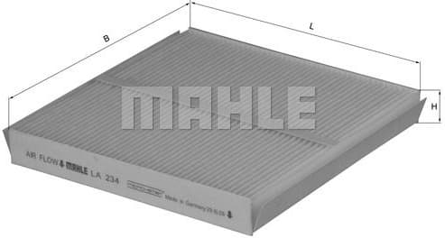 Filter, cabin air LA234