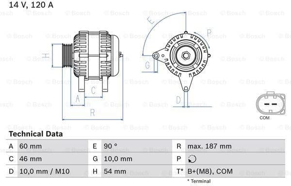 Alternator 0986080350