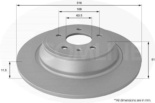 Brake Disc COATED ADC1275