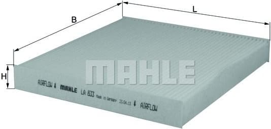 Filter, cabin air LA833