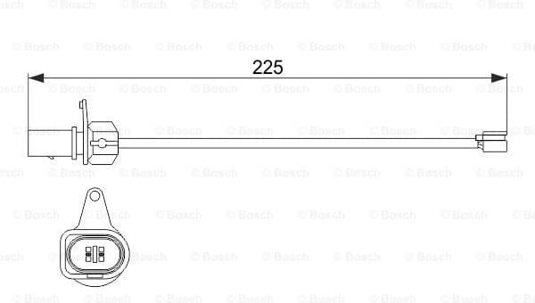 Warning Contact, brake pad wear 1987474511