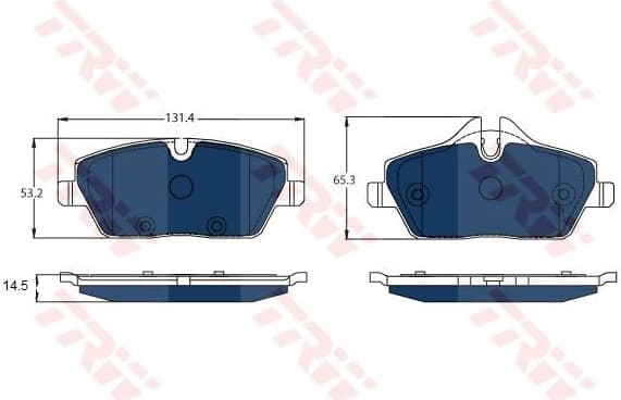 Brake Pad Set, disc brake ELECTRIC BLUE GDB2038BTE