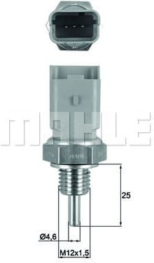 Sensor, coolant temperature BEHR TSE15