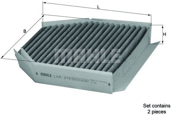 Filter, cabin air LAK278/S