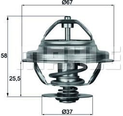Thermostat, coolant BEHR TX2180D