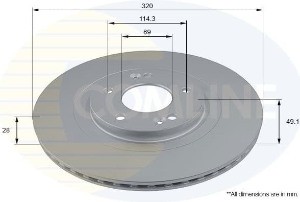 Brake Disc COATED ADC2825V