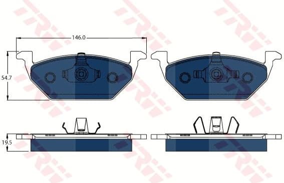 Brake Pad Set, disc brake ELECTRIC BLUE GDB1984BTE