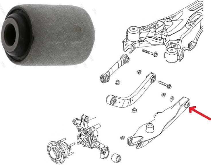Silentblock rear axle 00502040