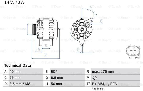Alternator 0986042620