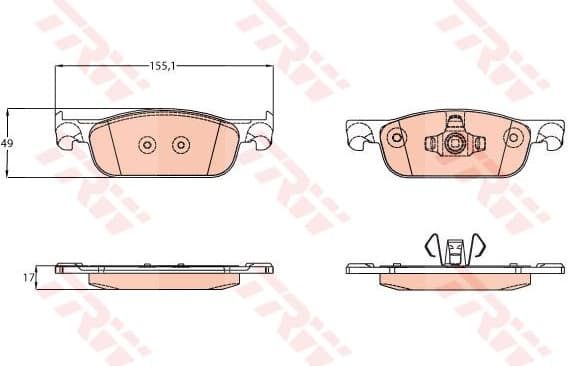 Brake pads front, Top Quality GDB2157 - image 5